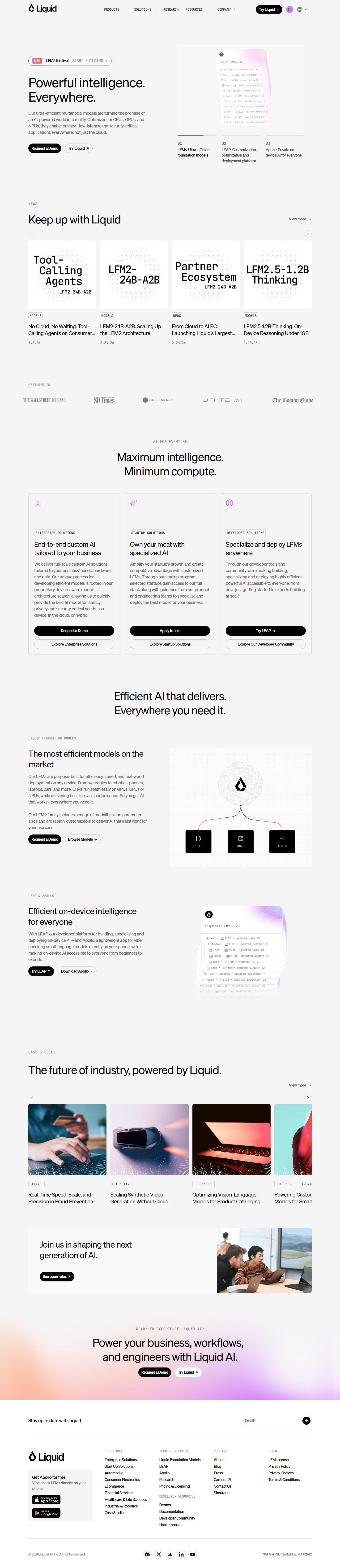 Liquid AI | Efficient Foundation Models Platform Built with Webflow ...