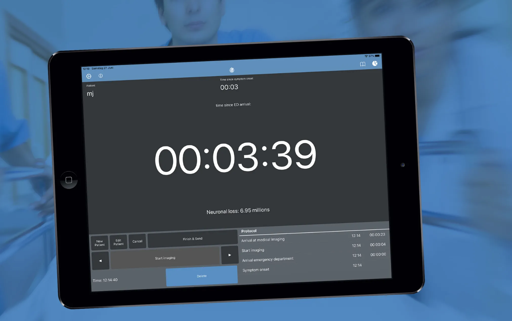 Stroke Clock iPad App leben retten
