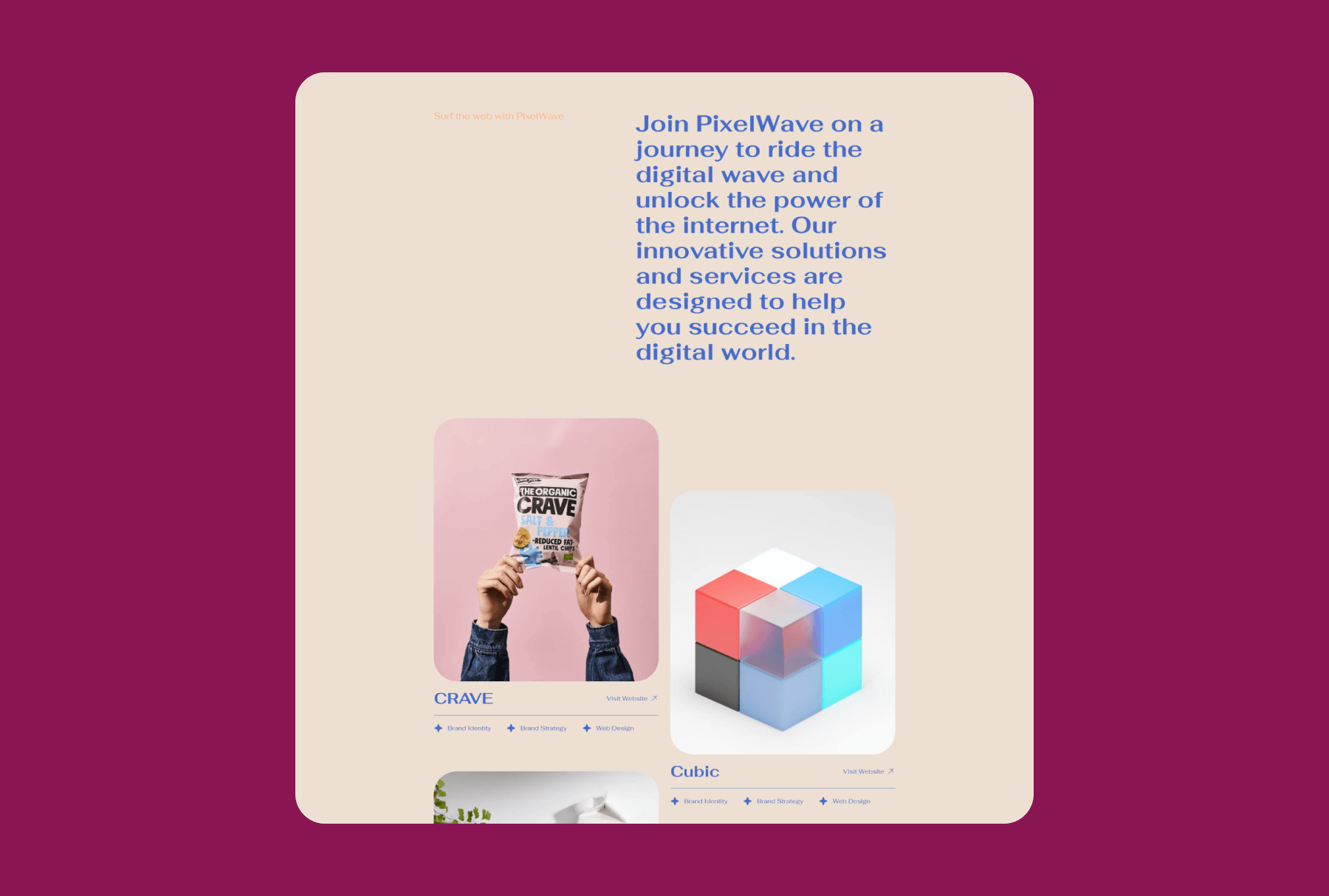 Pixel Wave — Portfolio Website Template | Divhunt Template
