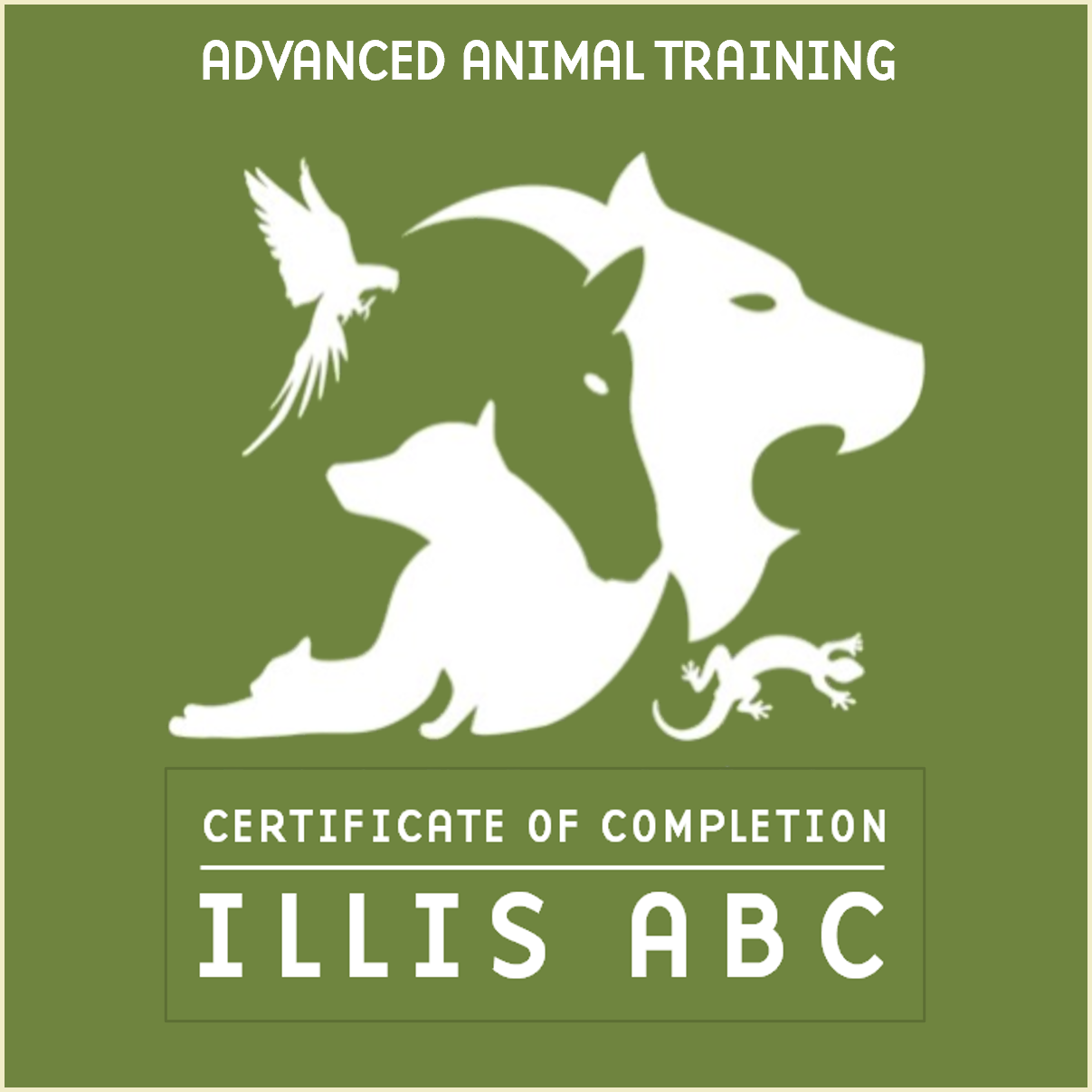 Advanced Animal Training Certificate of Completion