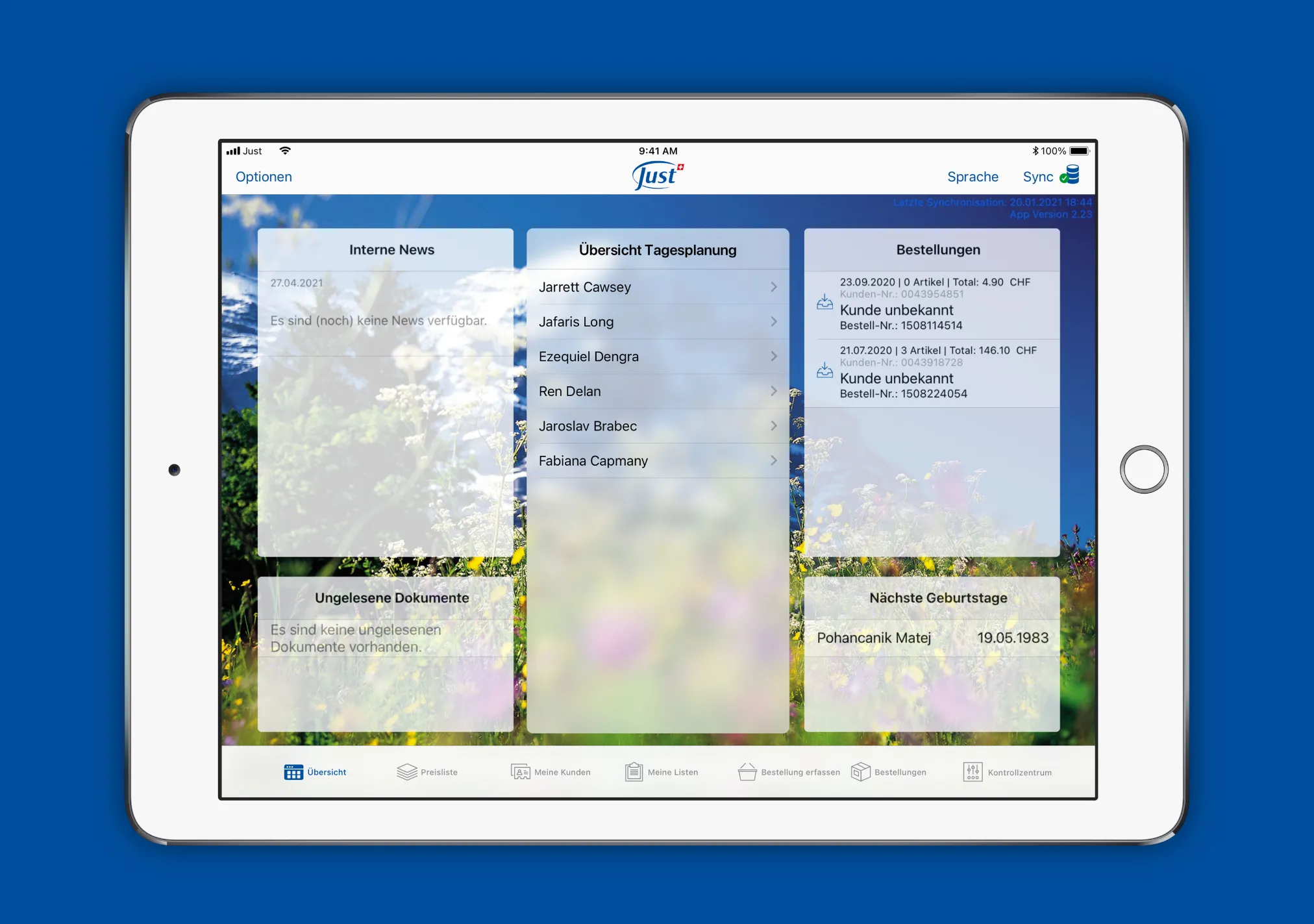 User Experience iPad App JUST AG