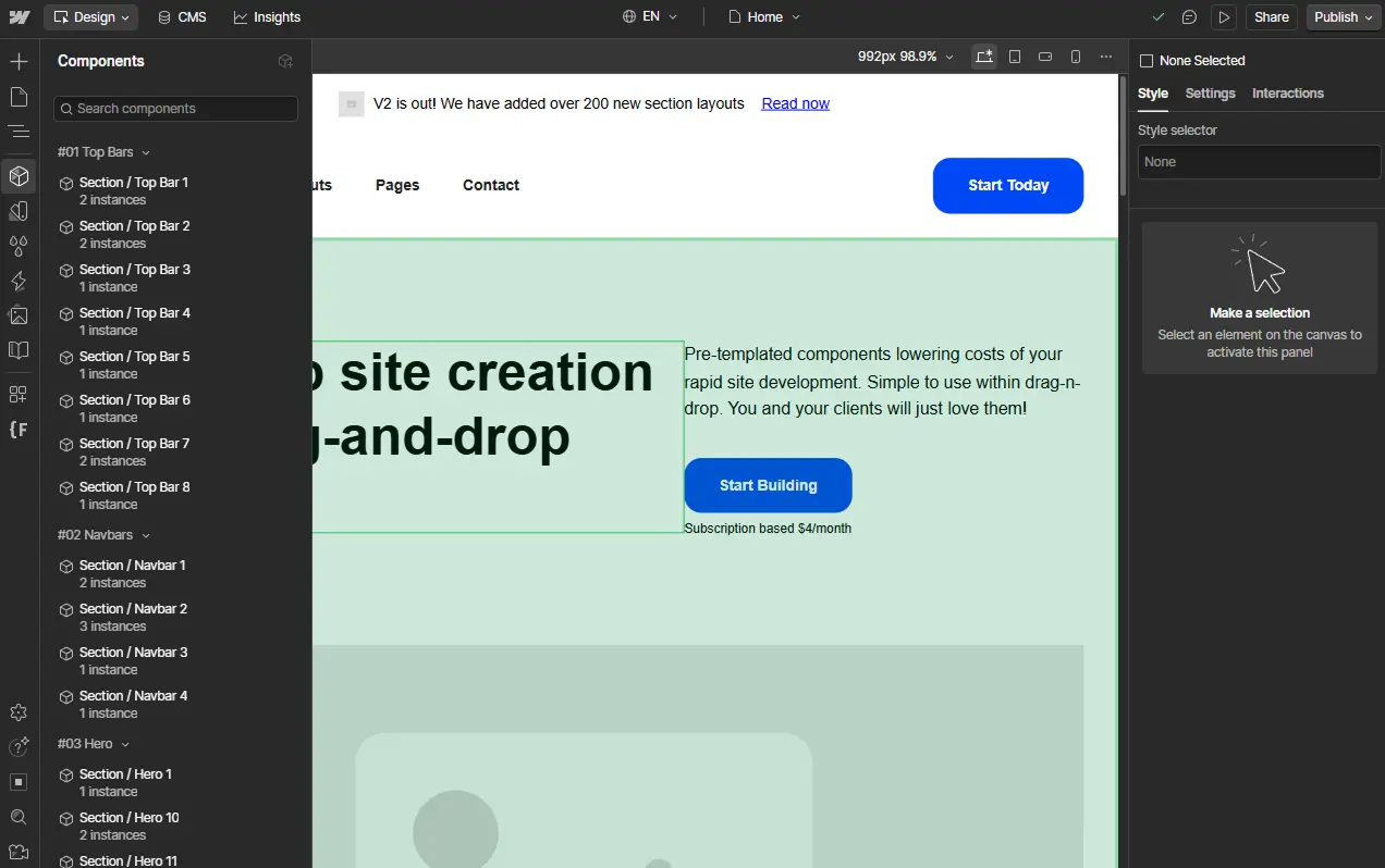 Building Webflow Component System for Clients Edits Flexibility - Blog ...