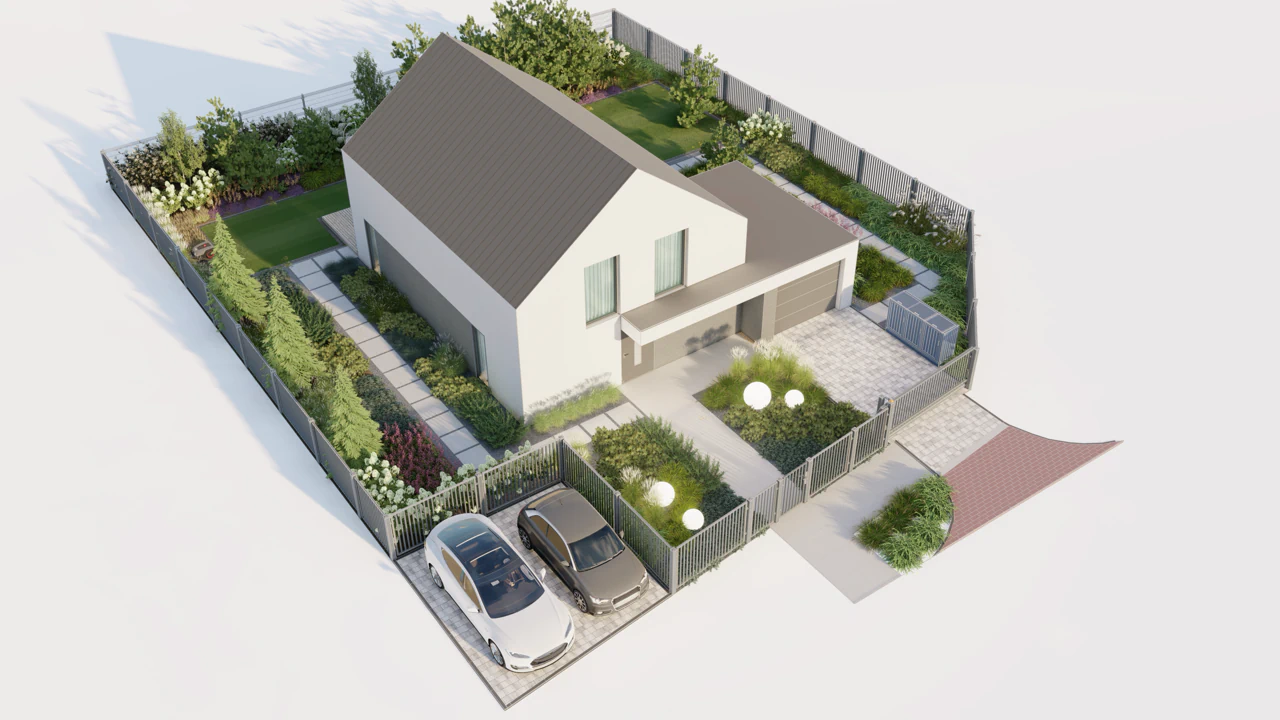 Projekt ogrodu Nowe Chechło 630m²