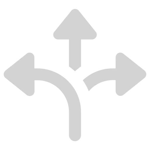 Crossroad icon showing flexibility