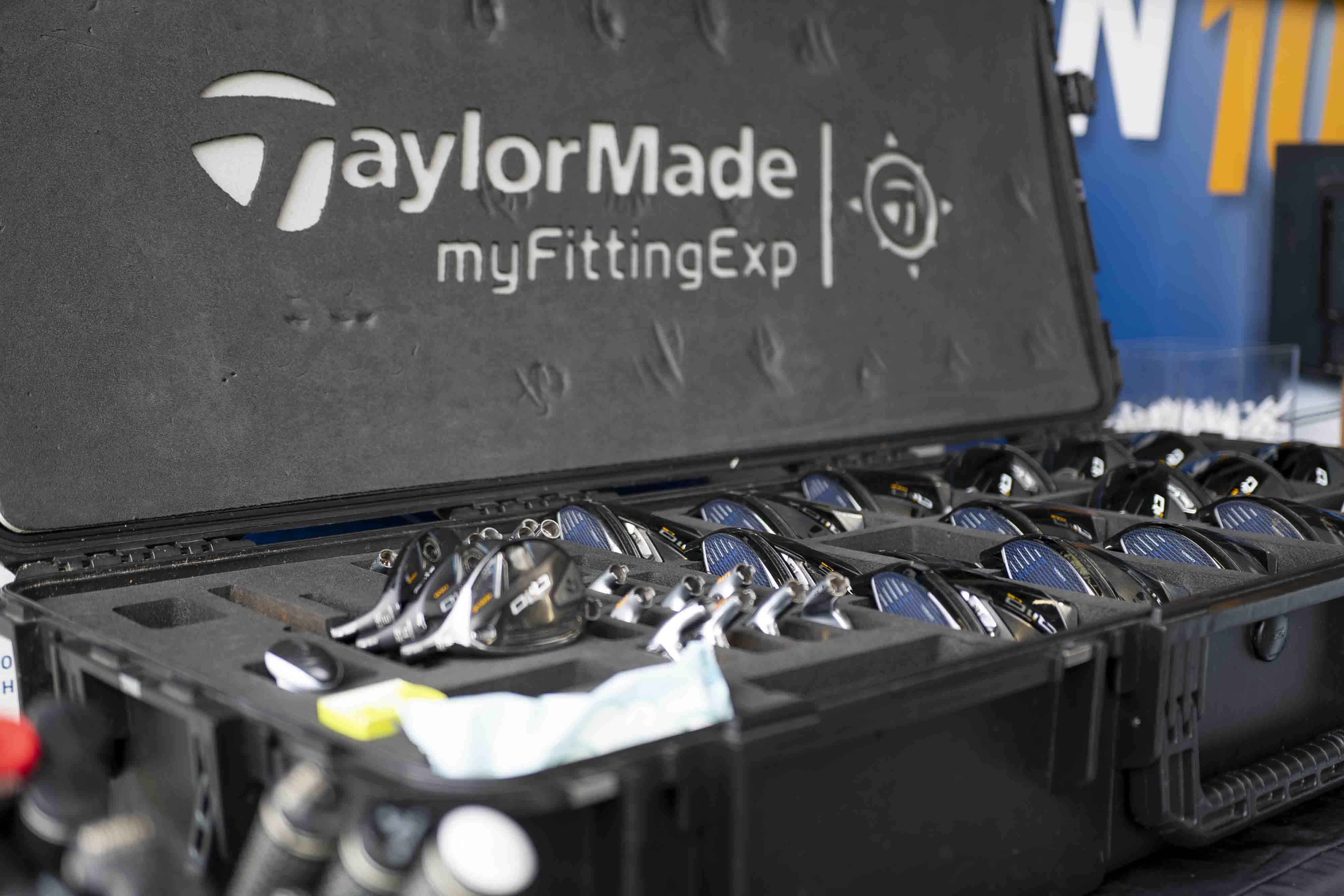 TrackMan bay interior with screen showing ball flight data