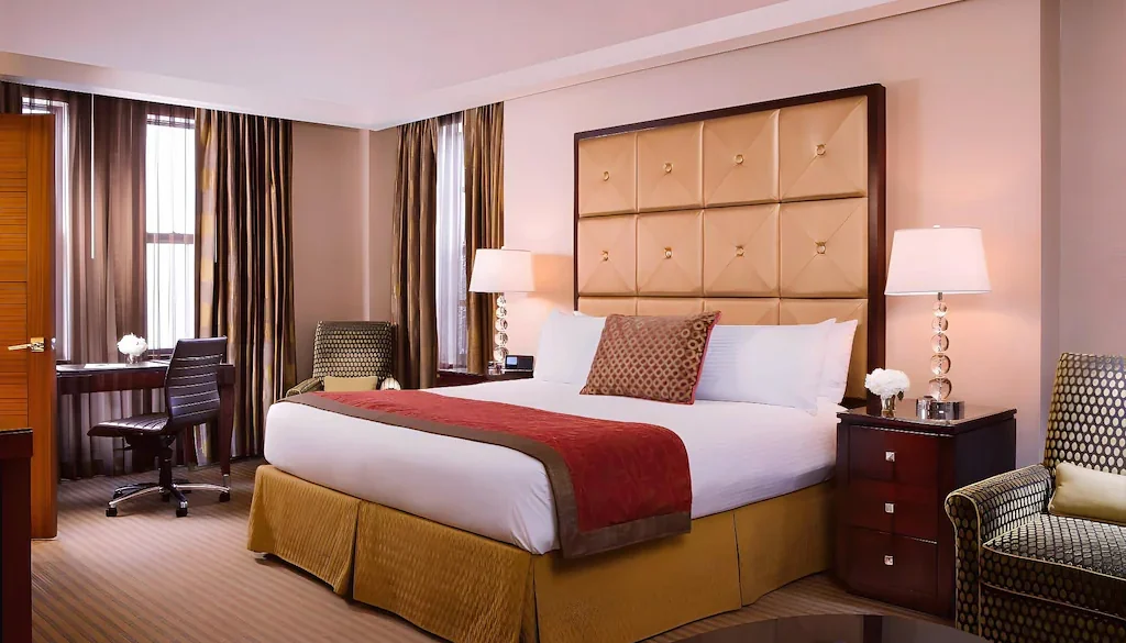 Guest room at the Millennium Knickerbocker Hotel Chicago