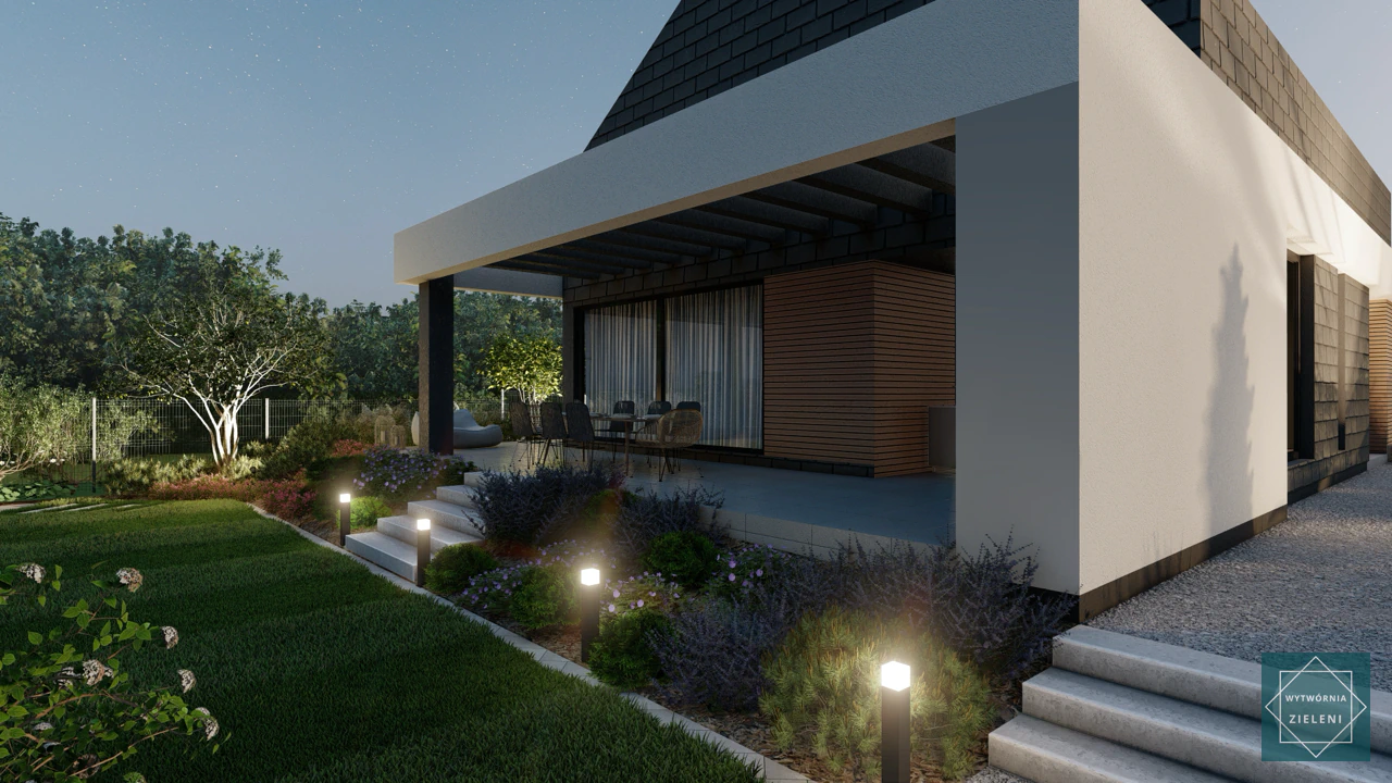 Nowoczesny projekt ogrodu 750 m² w Piekarach Śląskich