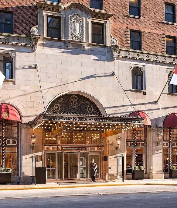 Entrance of the Millennium Knickerbocker Hotel Chicago