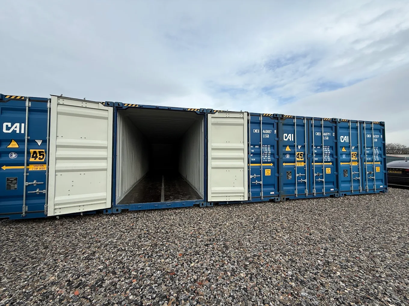 Blue High Cube storage container