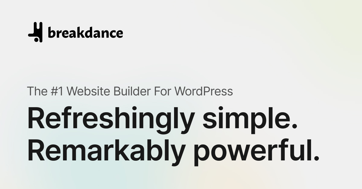 Breakdance Builder - Wordpress Website Builder - Cover Image