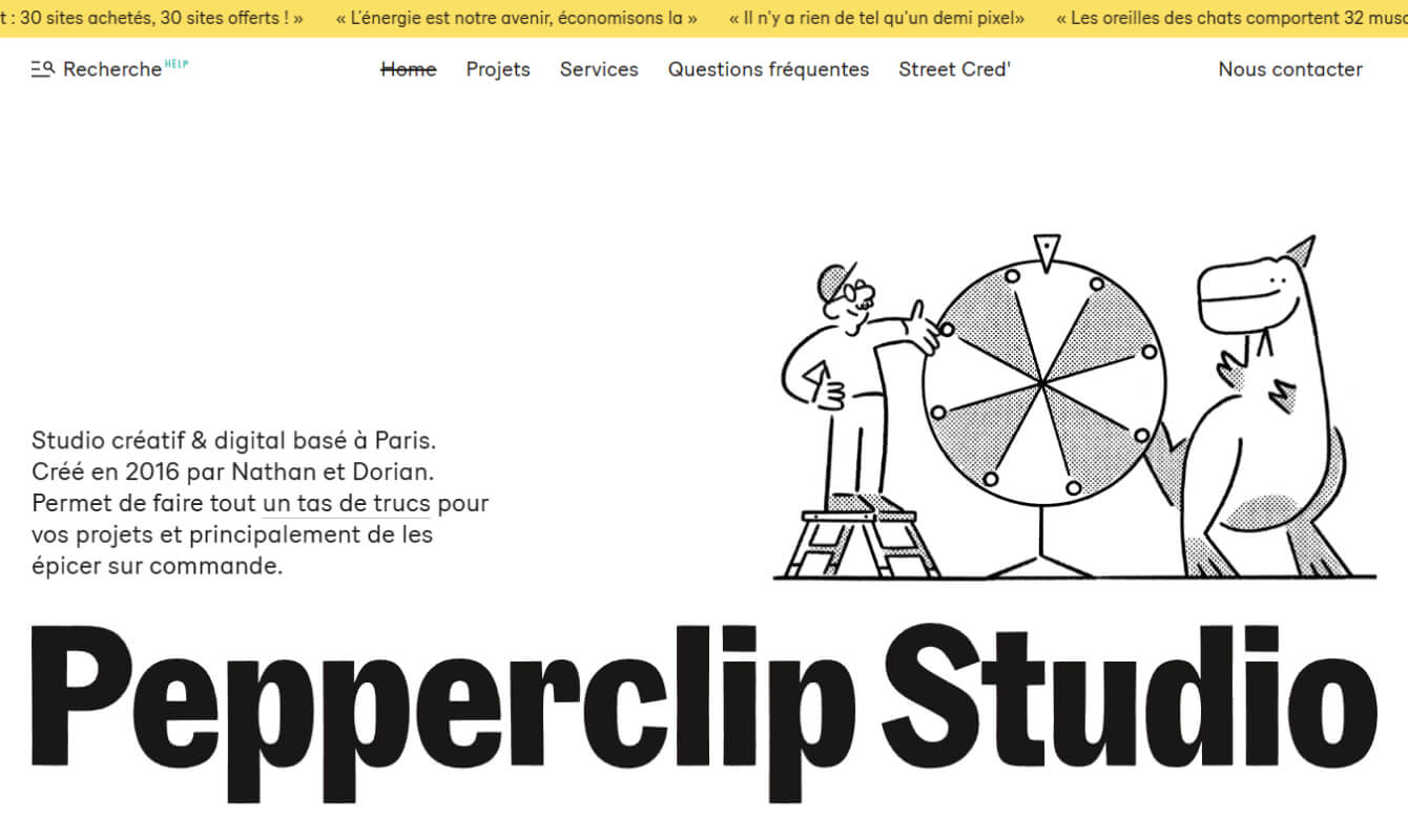 Pepperclip Studio - Creative Hero example