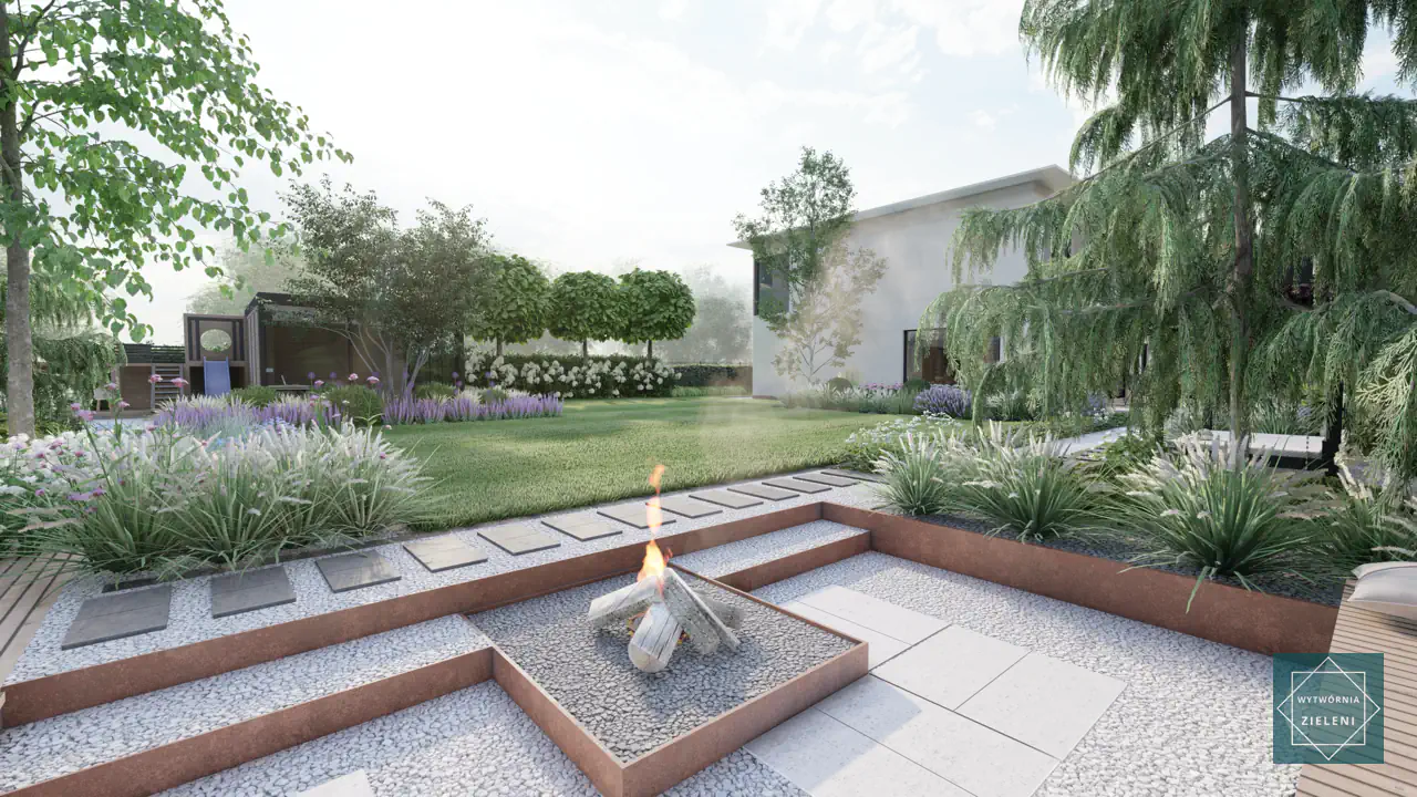 Projekt ogrodu Józefów 1200m²