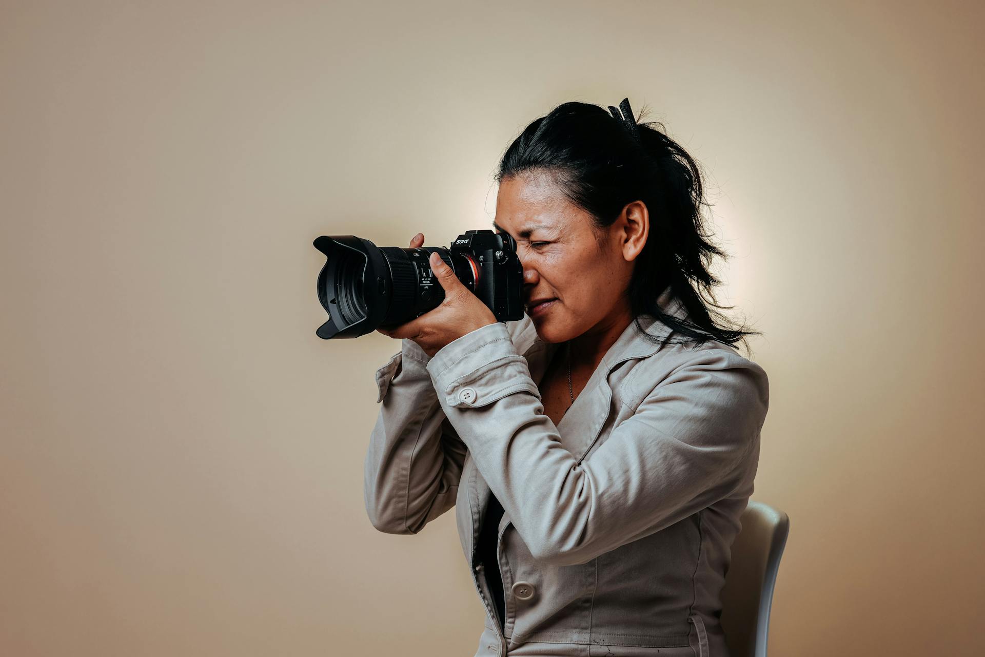 Photographer covering a developer conference session