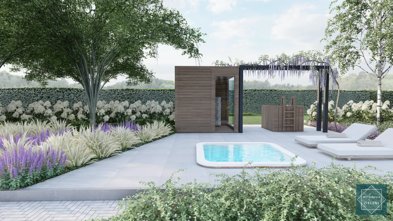 Nowoczesny projekt ogrodu 5500 m² w Konstancinie-Jeziornie